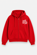 WLY- Red I Wonder Zip Hoodie