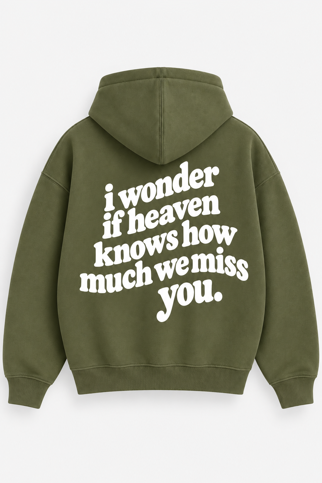 WLY Olive Green - I Wonder Zip Hoodie